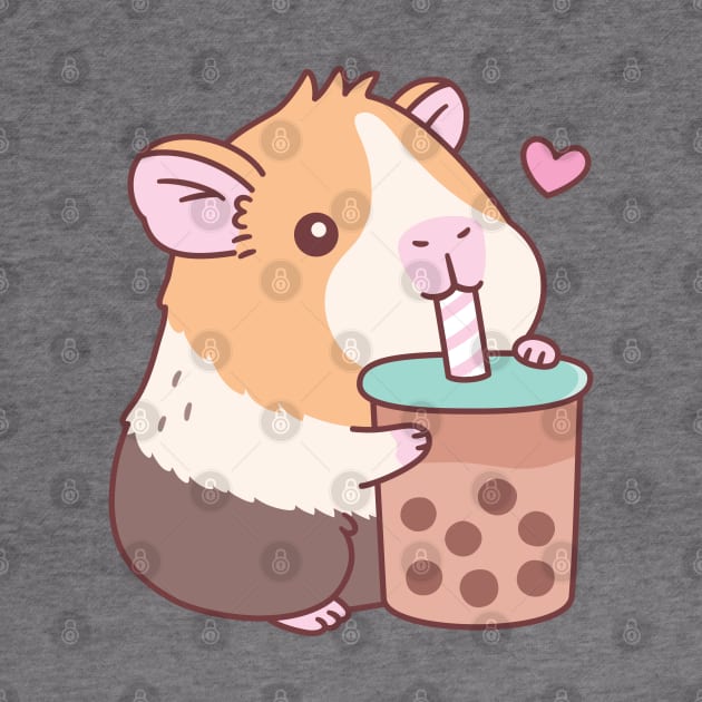 Cute Guinea Pig Loves Drinking Bubble Tea by rustydoodle